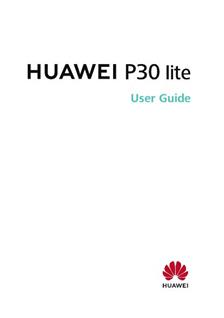 Huawei P30 Lite manual. Camera Instructions.
